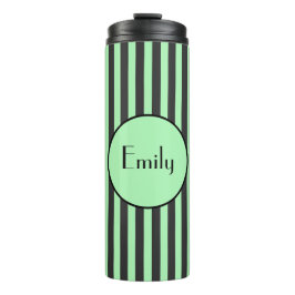 Garrafa Térmica Faixa Verde e Preta da Casa Branca Personalizada