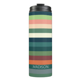 Garrafa Térmica faixas de cores personalizadas