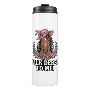 Garrafa Térmica Fale Derby Comigo Design Vintage Cavalo Rosa Derby