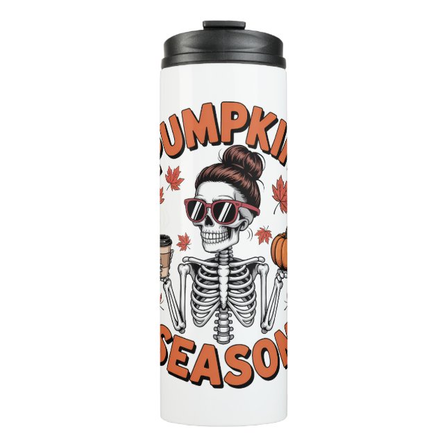 Garrafa Térmica Fall Autumn Pumpkin (Frente)