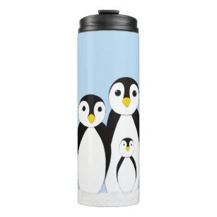 Garrafa Térmica Família de pinguins