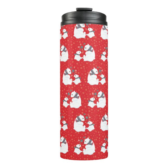 GARRAFA TÉRMICA FAMÍLIA POLAR DE FERIADO AZUL VERMELHO (Frente)