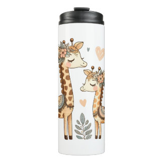 Garrafa Térmica Família Whimsic Boho Giraffe