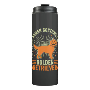 Garrafa Térmica Fantasias Humanas de Golden Retriever para Hallowe