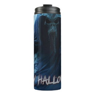Garrafa Térmica Fantasma negro em uma paisagem infernal - Dia das 