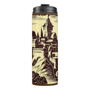 Garrafa Térmica Fantasy Medieval Castle - Woodcut 2