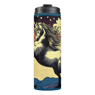Garrafa Térmica Fantasy Unicorn - Woodcut 4 Thermal Tumbler