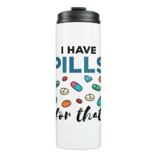 Garrafa Térmica Farmacêutica Pharmacy Tech, tenho comprimidos para