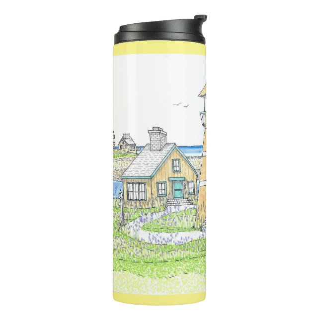 Garrafa Térmica Farol de Verão 4; Tumbler térmico; Amarelo (Giro à esquerda)
