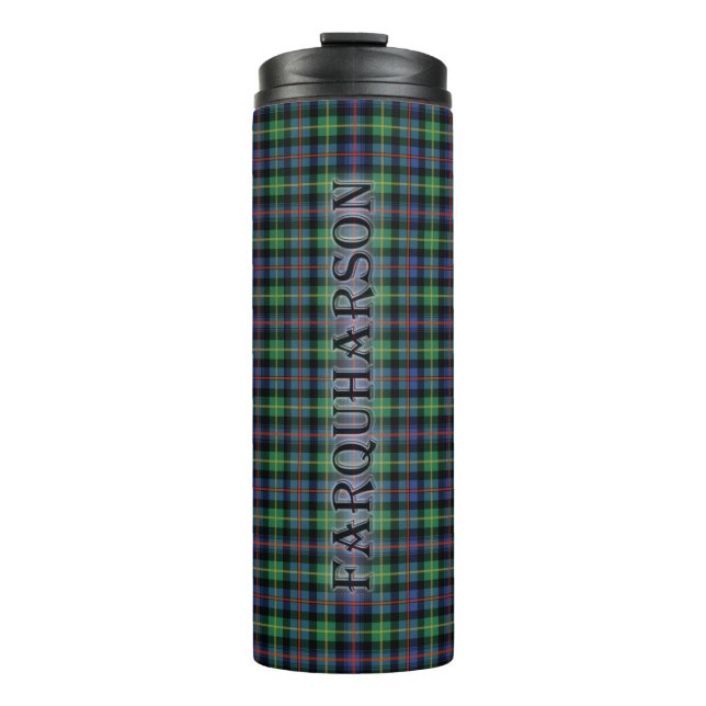 Garrafa Térmica Farquharson Tartan com o Sobrenome (Frente)