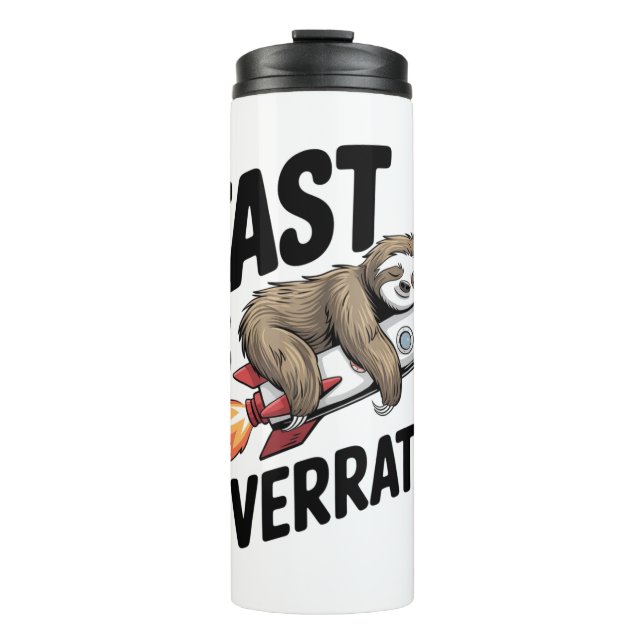 Garrafa Térmica Fast is Overrated Sloth Rocket (Frente)