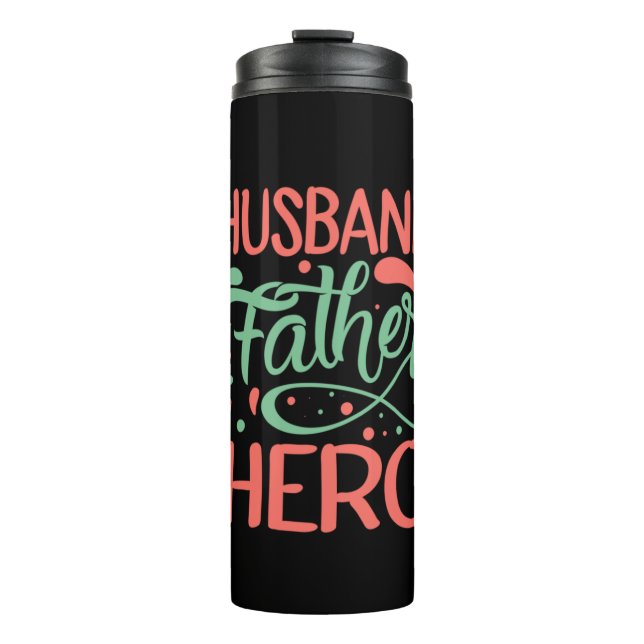 Garrafa Térmica Father's Day Husband Father Hero (Frente)