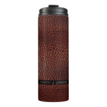 Faux Leather Brown Personalizada Emboscada