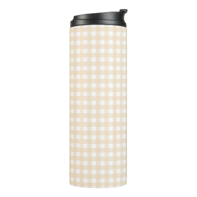 Garrafa Térmica Faye e Lauren Beige Gingham (Giro à esquerda)