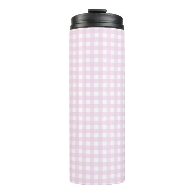 Garrafa Térmica Faye e Lauren Bright Pink Gingham (Frente)
