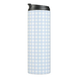 Garrafa Térmica Faye e Lauren Pastel Blue Gingham