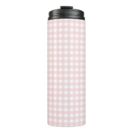 Garrafa Térmica Faye e Lauren Pastel Pink Gingham