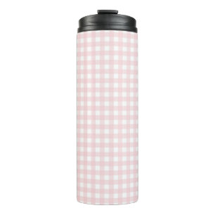 Garrafa Térmica Faye e Lauren Pastel Pink Gingham