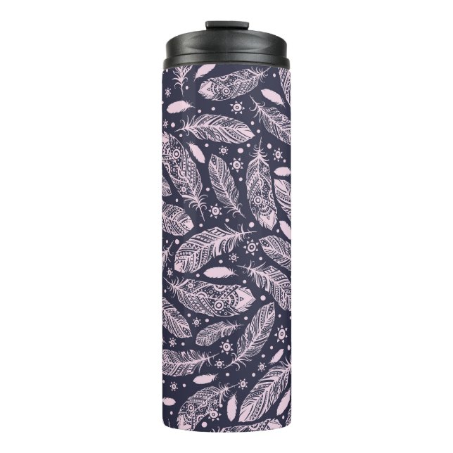 Garrafa Térmica Feathery Fantasy: Criação de Padrões Românticos (Frente)