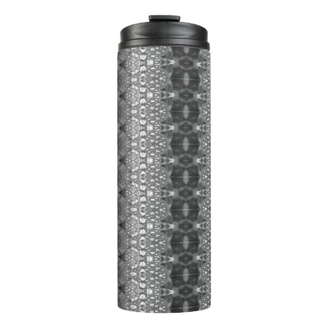 Garrafa Térmica Fechar Ikat B&W 14 (Frente)