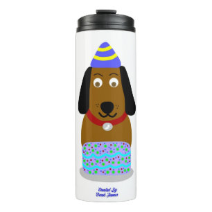 Garrafa Térmica Feliz Aniversário Pup Thermal Tumbler