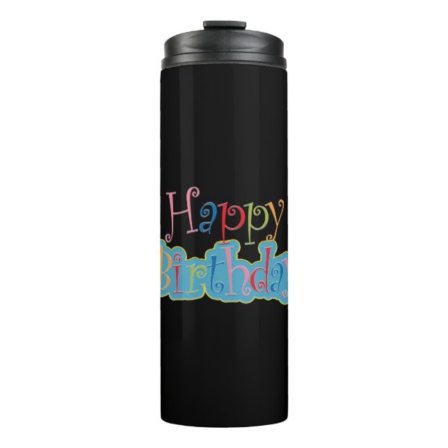 Garrafa Térmica Feliz aniversário Tumbler térmico (Frente)