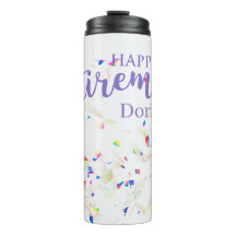 Feliz aposentadoria Confetti Tumbler Térmico