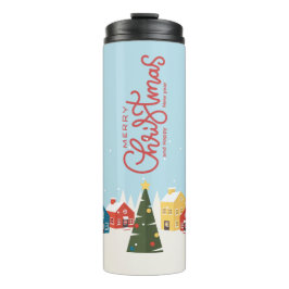 Garrafa Térmica Feliz Caneca de viagem de Natal | Férias Festivas