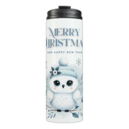 Garrafa Térmica Feliz Coruja de Natal