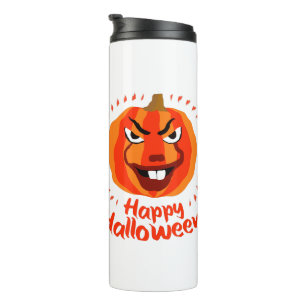 Garrafa Térmica 🎃 Feliz Dia das Bruxas - Engraçado, Assustador e