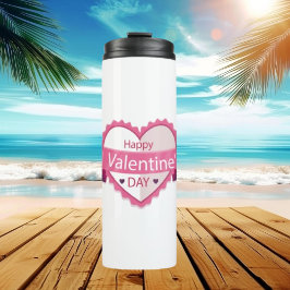 Garrafa Térmica Feliz dia de os namorados Tumbler: Compartilhe seu