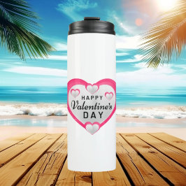 Garrafa Térmica Feliz dia de os namorados Tumbler Térmico: Amor Di