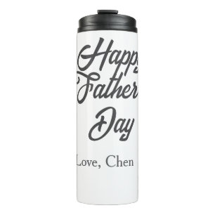Garrafa Térmica Feliz dia dos pais nome cinza amor melhor papai de