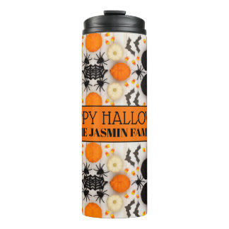 Garrafa Térmica Feliz Halloween Abóbora Laranja