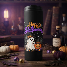 Feliz Halloween Fantasma Fofo Abóbora Assustador