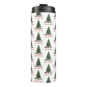 Garrafa Térmica Feliz Natal. Árvore (design 1) com presentes