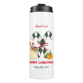 Garrafa Térmica Feliz Natal e Ano Novo Minimalista