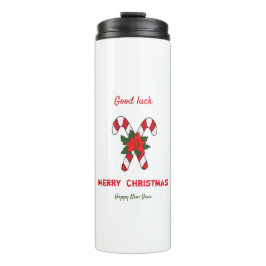 Garrafa Térmica Feliz Natal e Ano Novo Minimalista