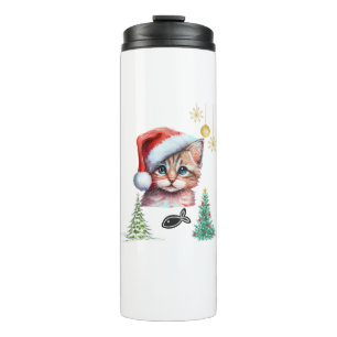 Garrafa Térmica Feliz Natal gatuno!