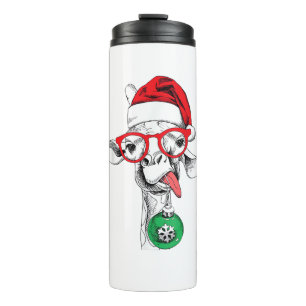 Garrafa Térmica Feliz Natal Girafa, Feliz Natal Girafa