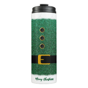 Garrafa Térmica Feliz Natal-Papai Noel-Verde Deslumbrante-