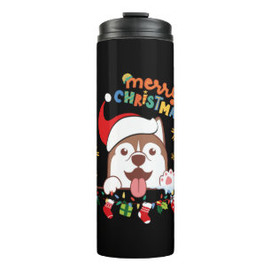 Garrafa Térmica Feliz Natal Shelties Magnet