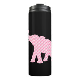 Garrafa Térmica Feliz Pink Elephant-Art Pattern Cute