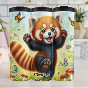 Garrafa Térmica Feliz Red Panda Dançando