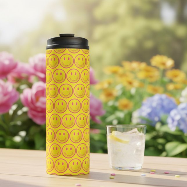 Garrafa Térmica Feliz Tumbler Térmico (Criador carregado)