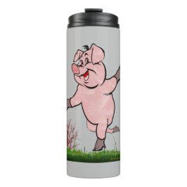 Garrafa Térmica Feliz Tumbler Térmico de Porcos