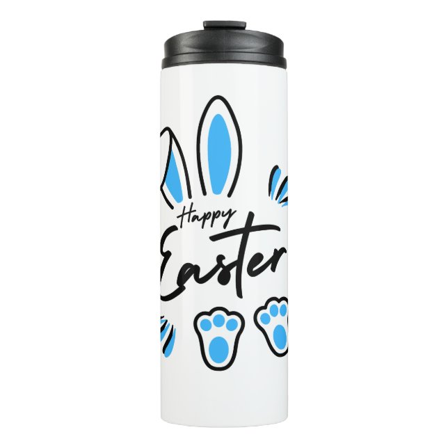 Garrafa Térmica Felz pascoa azul (Frente)