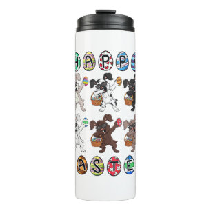 Garrafa Térmica Felz pascoa Dia Dabbing Rabbits Ovos Rapazes