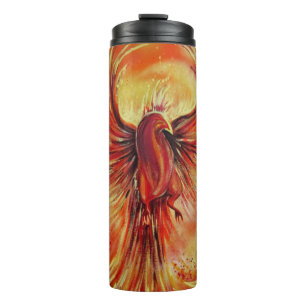 Garrafa Térmica Fenix Ascendente Arte Motivacional de Chama de Fog