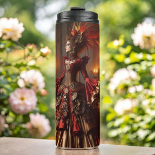 Garrafa Térmica Fênix Fire Queen Steampunk Victorunk Industrial